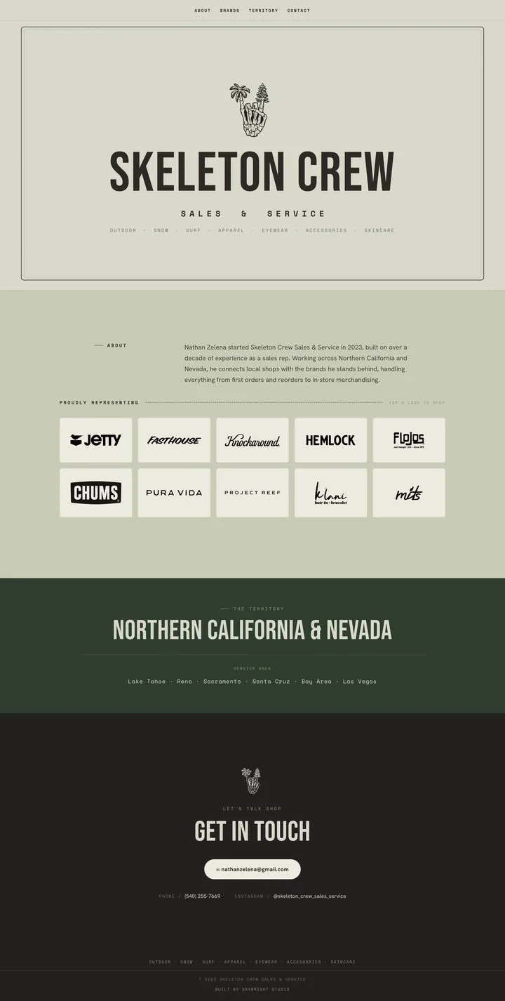 Skeleton Crew — full homepage, top to bottom